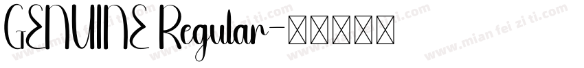 GENUINE Regular字体转换